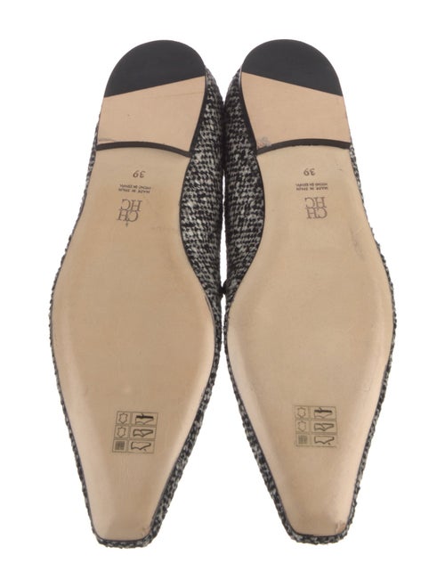 CH Carolina Herrera Tweed Tweed Pattern Mary Jane Flats