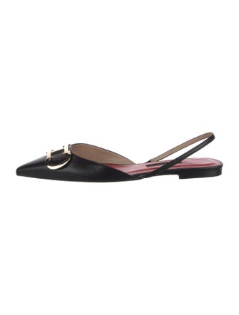 CH Carolina Herrera Leather Slingback Flats