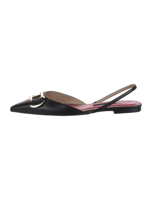 CH Carolina Herrera Leather Slingback Flats