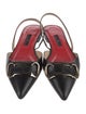 CH Carolina Herrera Leather Slingback Flats