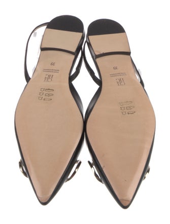 CH Carolina Herrera Leather Slingback Flats