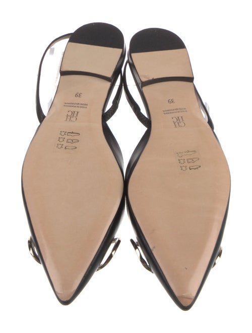 CH Carolina Herrera Leather Slingback Flats