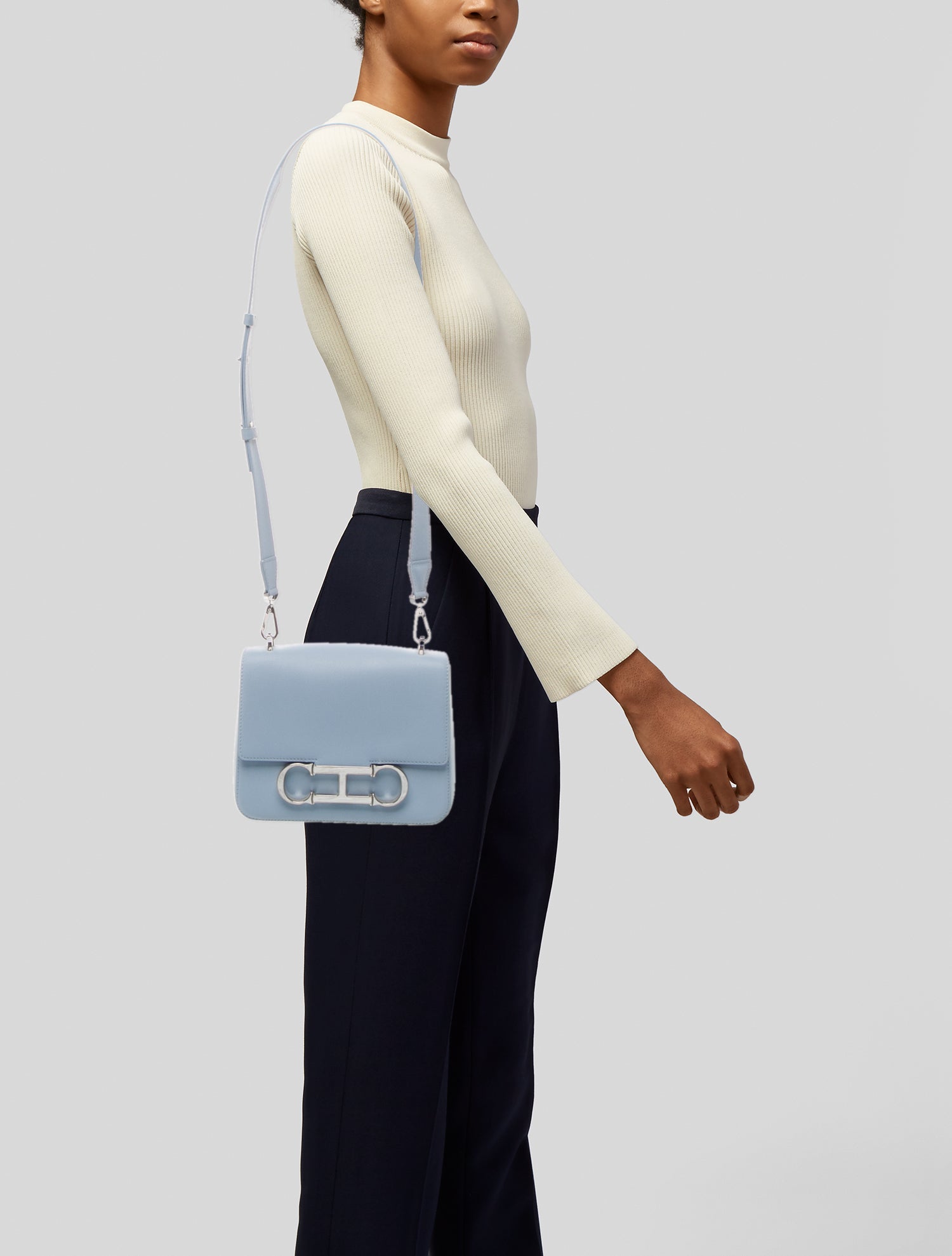 CH Carolina Herrera Leather Shoulder Bag