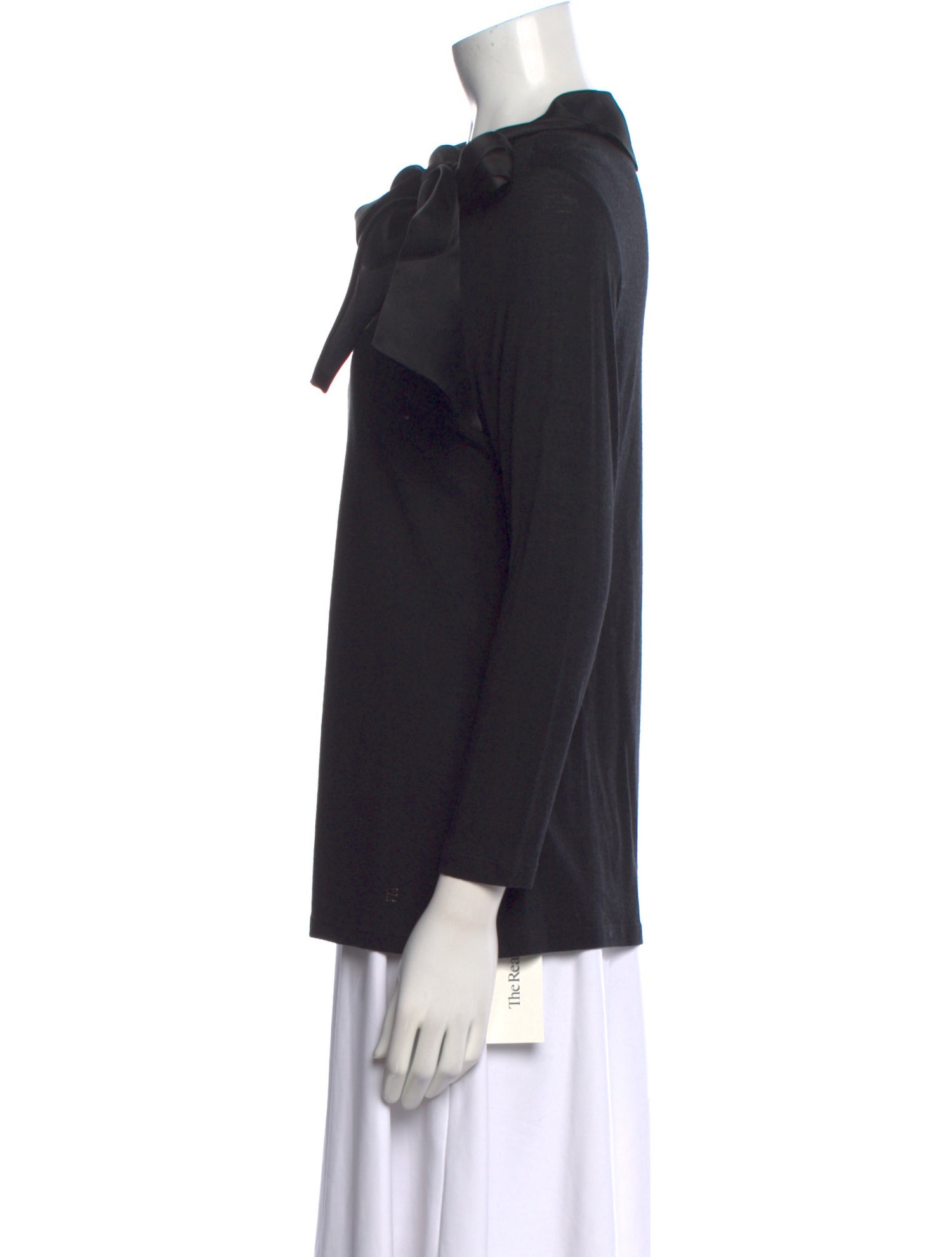 CH Carolina Herrera Bateau Neckline Three-Quarter Sleeve Blouse