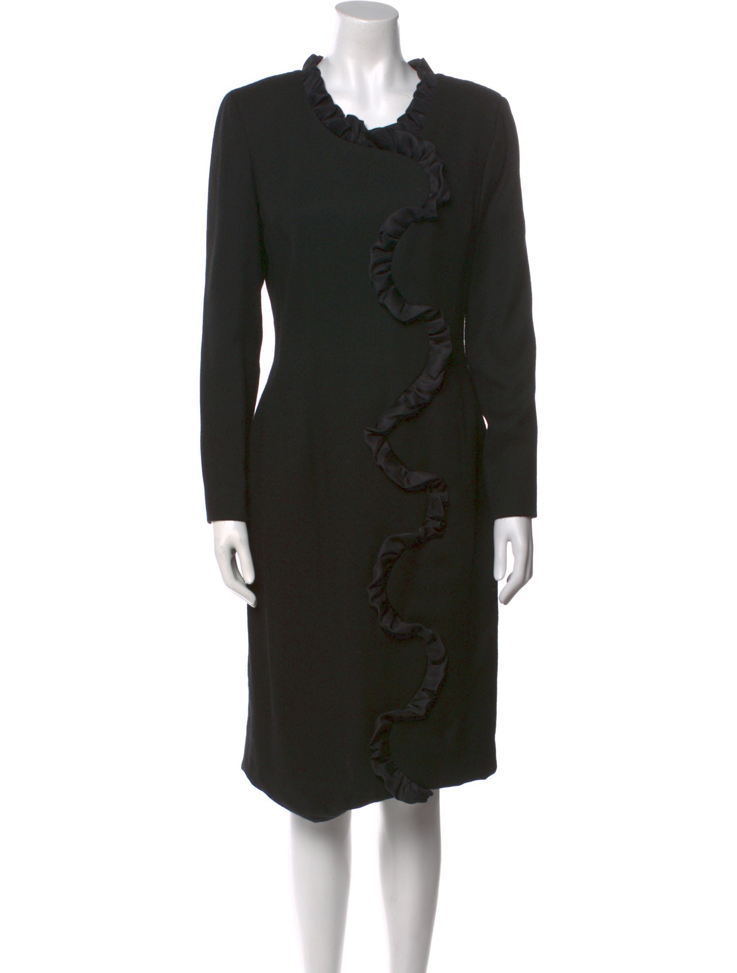 CH Carolina Herrera Wool Knee-Length Dress