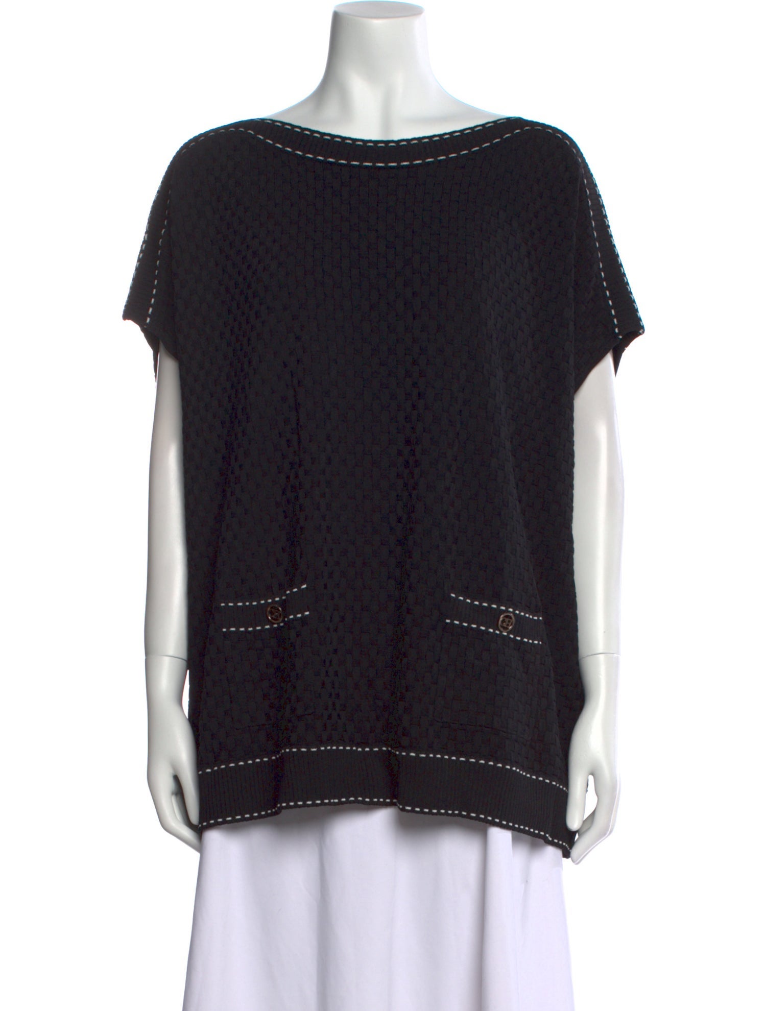 CH Carolina Herrera Bateau Neckline Sweater