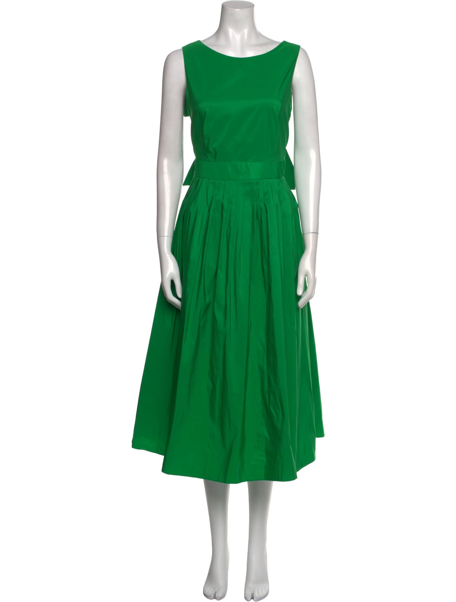 CH Carolina Herrera Bateau Neckline Midi Length Dress