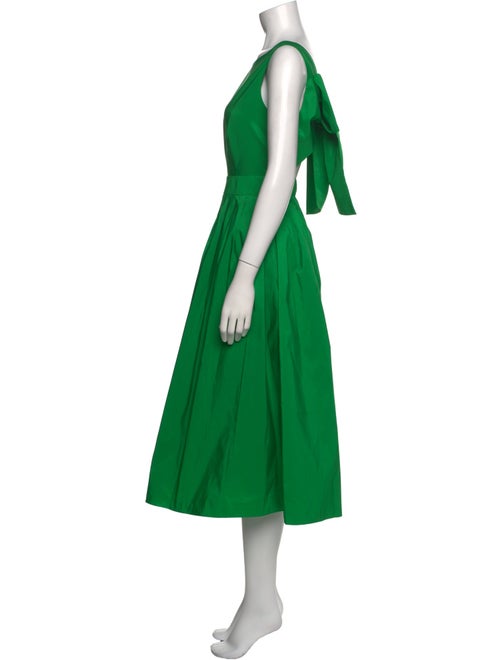 CH Carolina Herrera Bateau Neckline Midi Length Dress