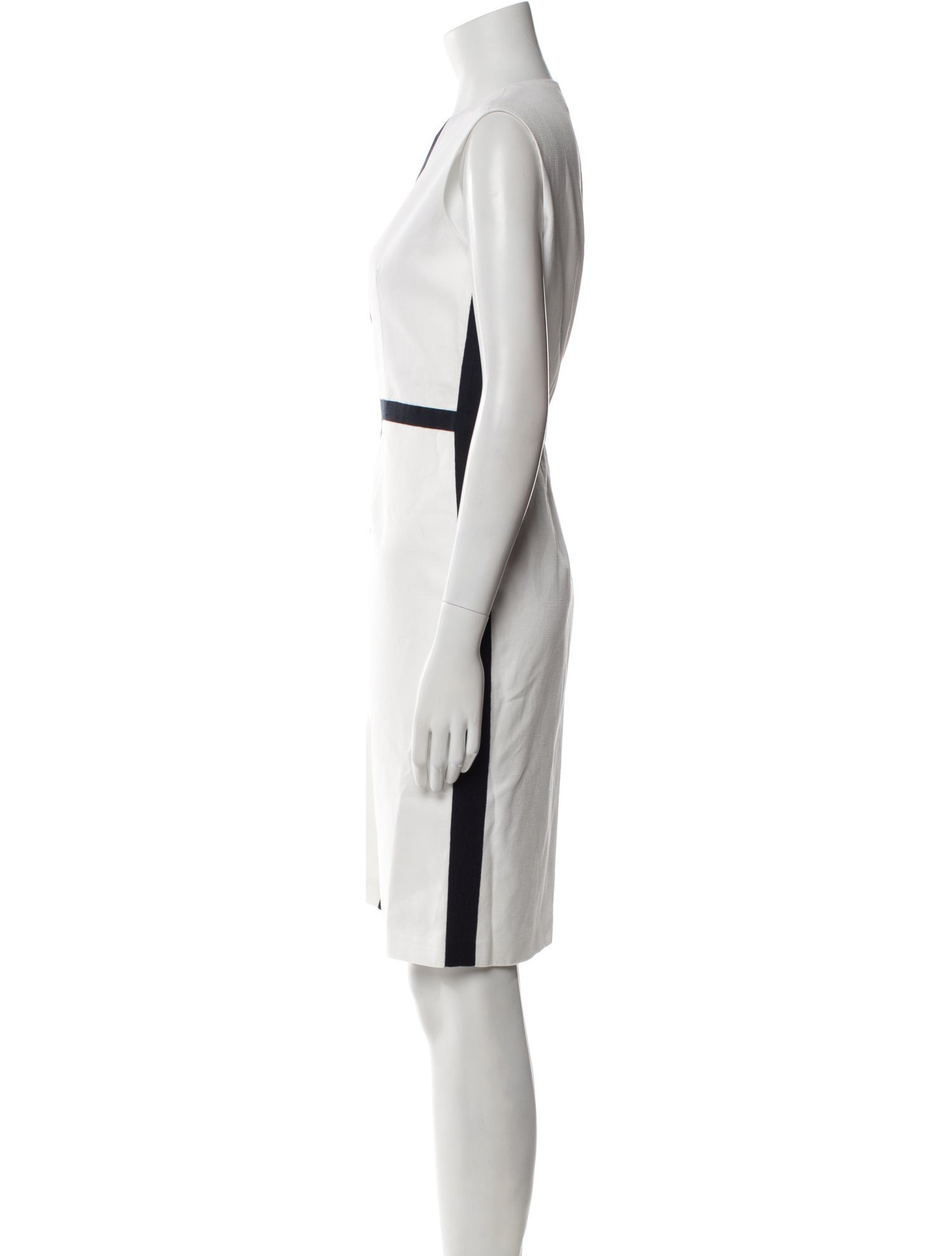 CH Carolina Herrera V-Neck Knee-Length Dress