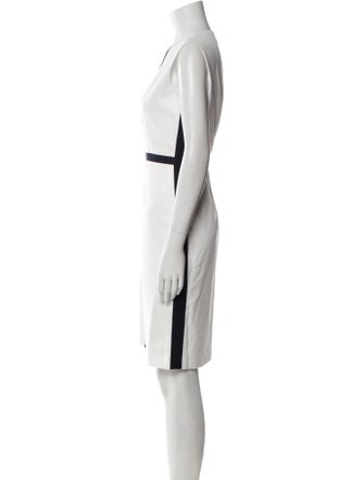 CH Carolina Herrera V-Neck Knee-Length Dress