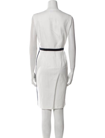 CH Carolina Herrera V-Neck Knee-Length Dress