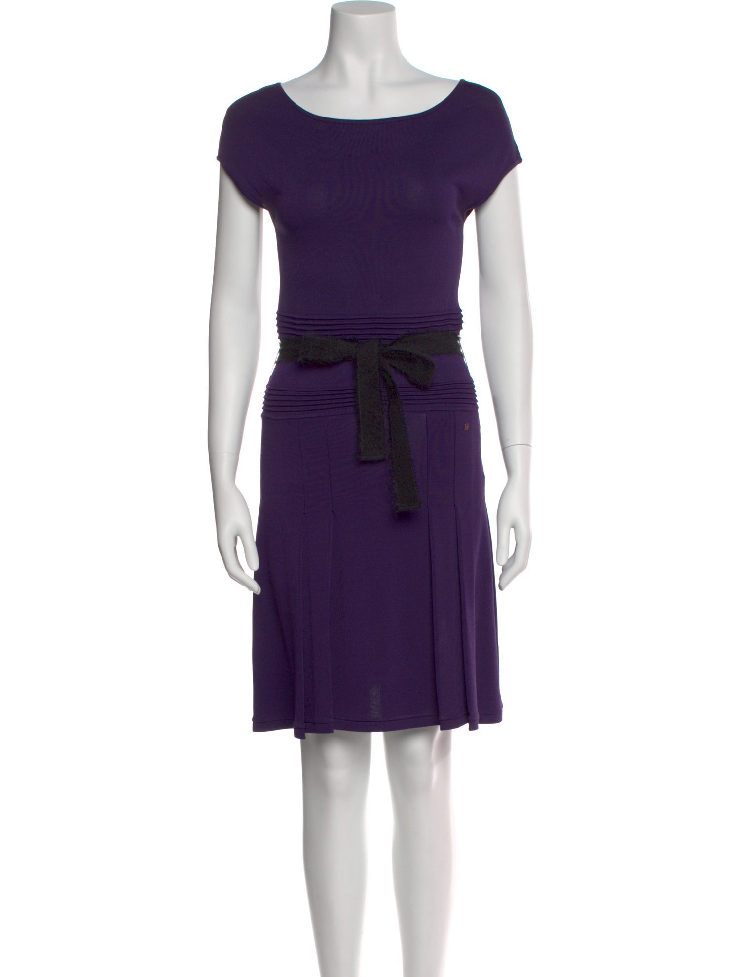 CH Carolina Herrera Scoop Neck Mini Dress