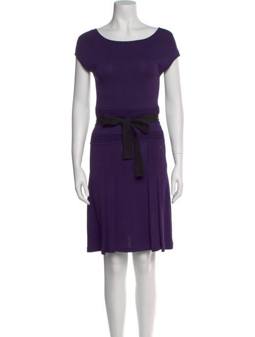 CH Carolina Herrera Scoop Neck Mini Dress
