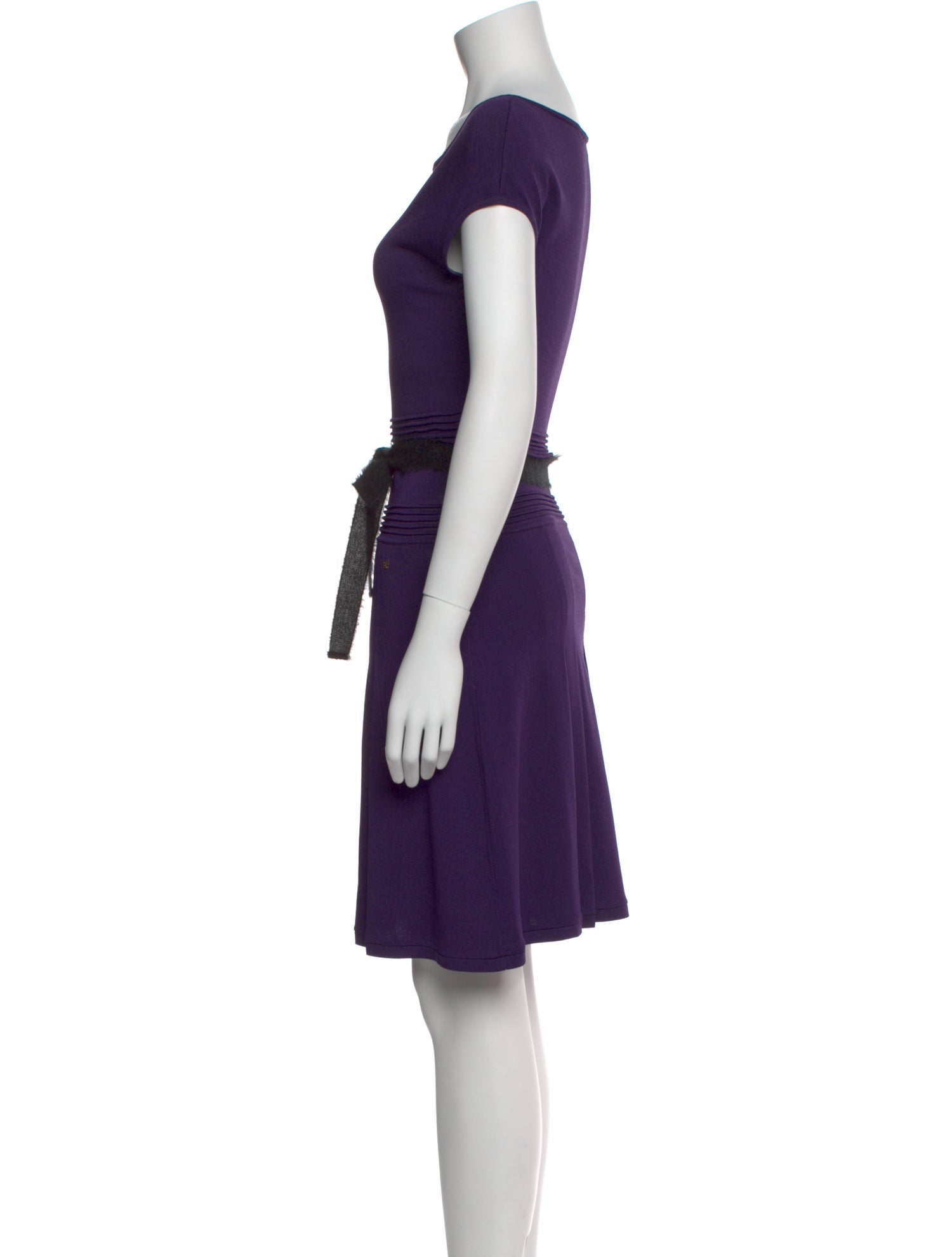 CH Carolina Herrera Scoop Neck Mini Dress