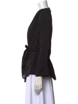 CH Carolina Herrera Silk V-Neck Blouse