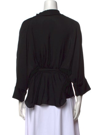 CH Carolina Herrera Silk V-Neck Blouse