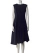 CH Carolina Herrera Bateau Neckline Midi Length Dress