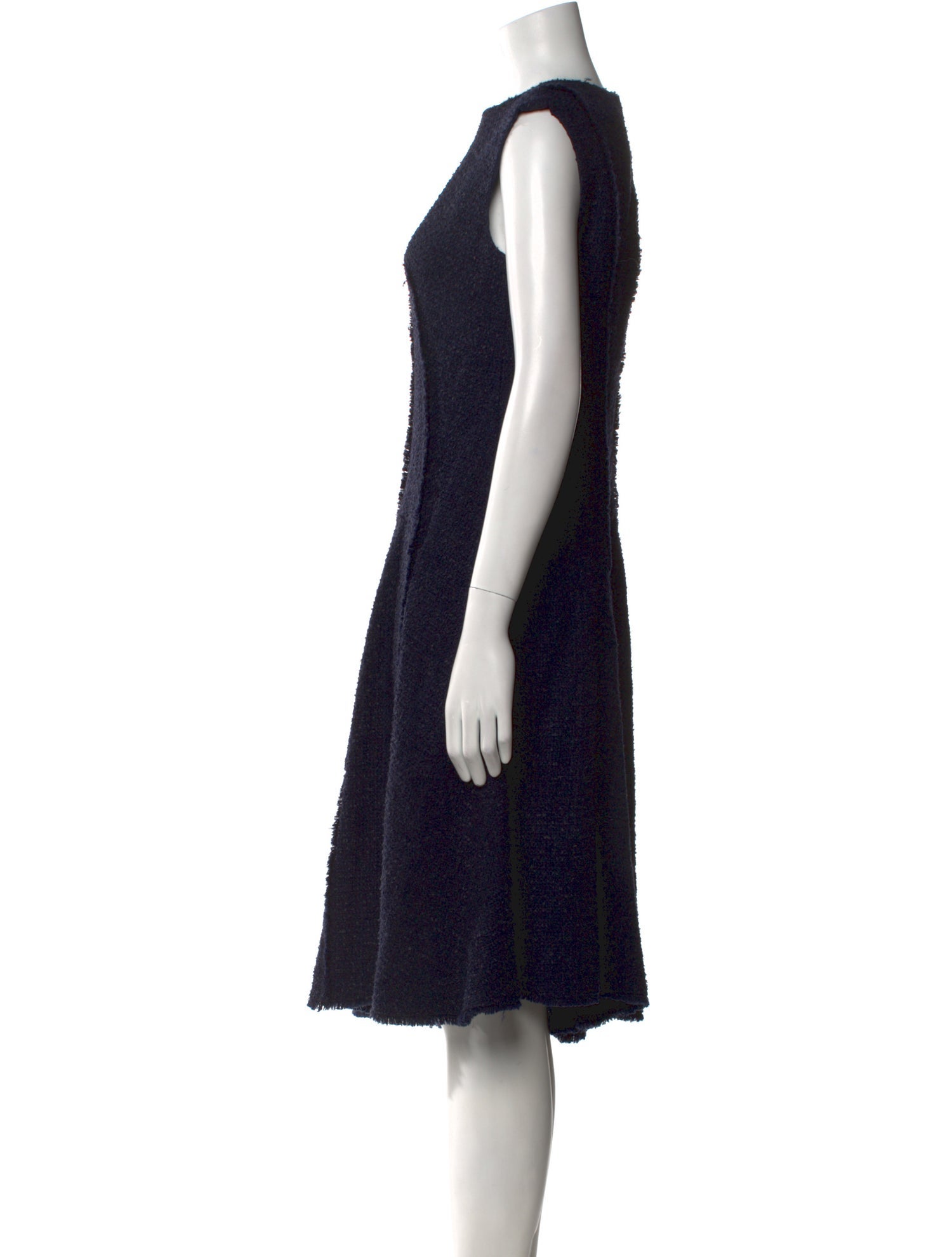 CH Carolina Herrera Bateau Neckline Midi Length Dress