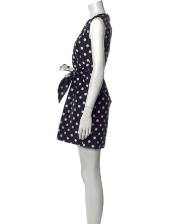 CH Carolina Herrera Polka Dot Print Mini Dress