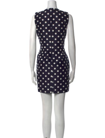 CH Carolina Herrera Polka Dot Print Mini Dress