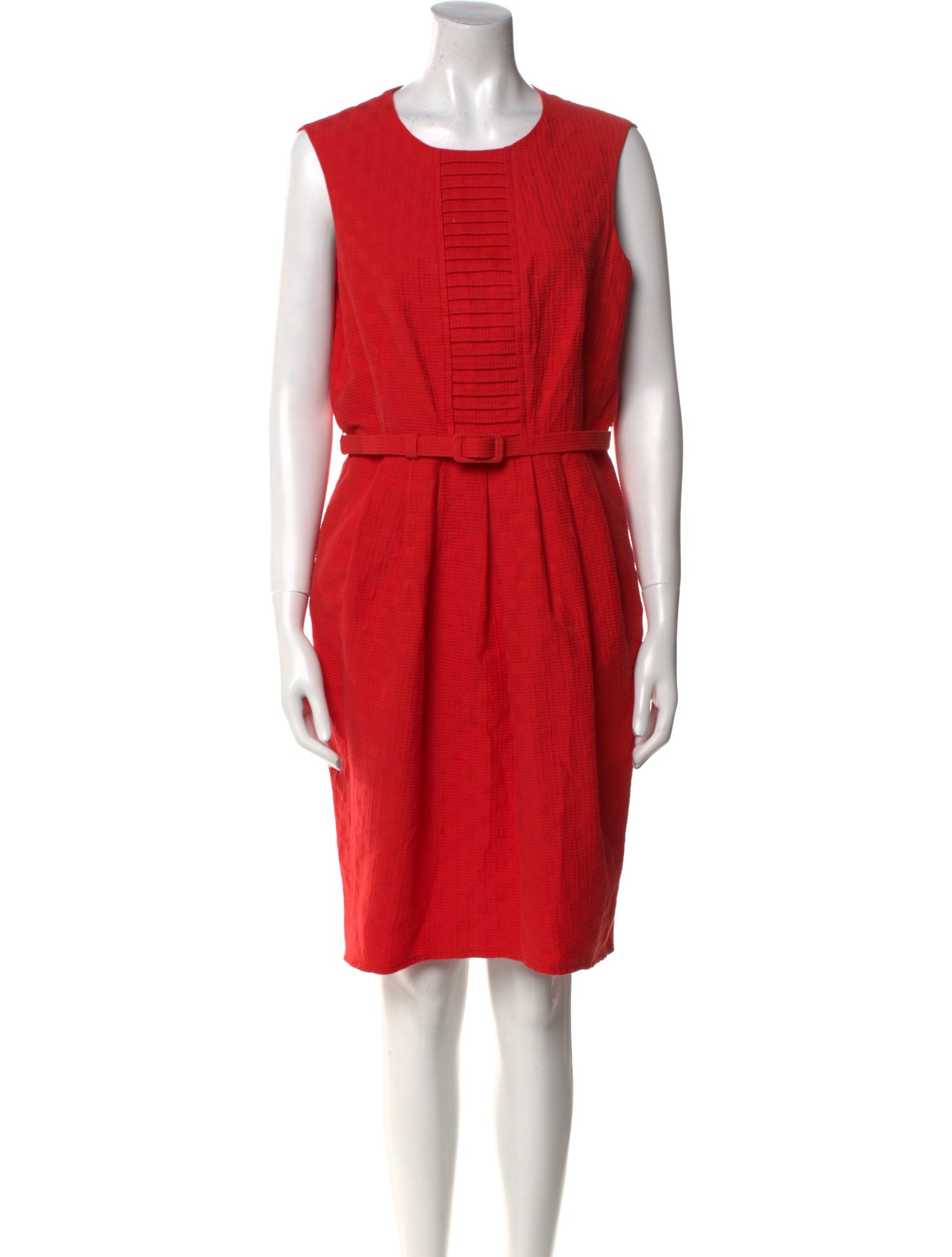 CH Carolina Herrera Scoop Neck Knee-Length Dress