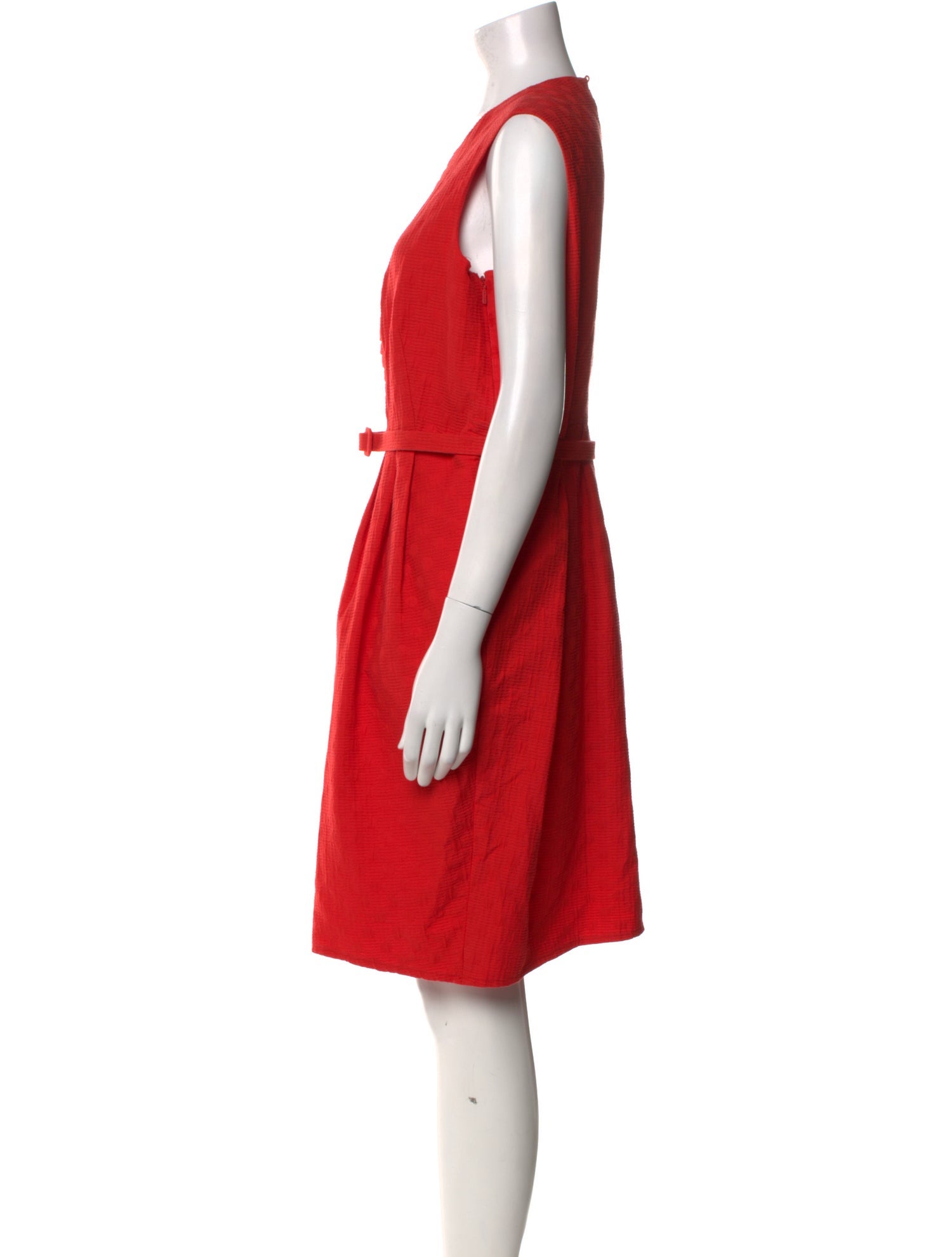 CH Carolina Herrera Scoop Neck Knee-Length Dress
