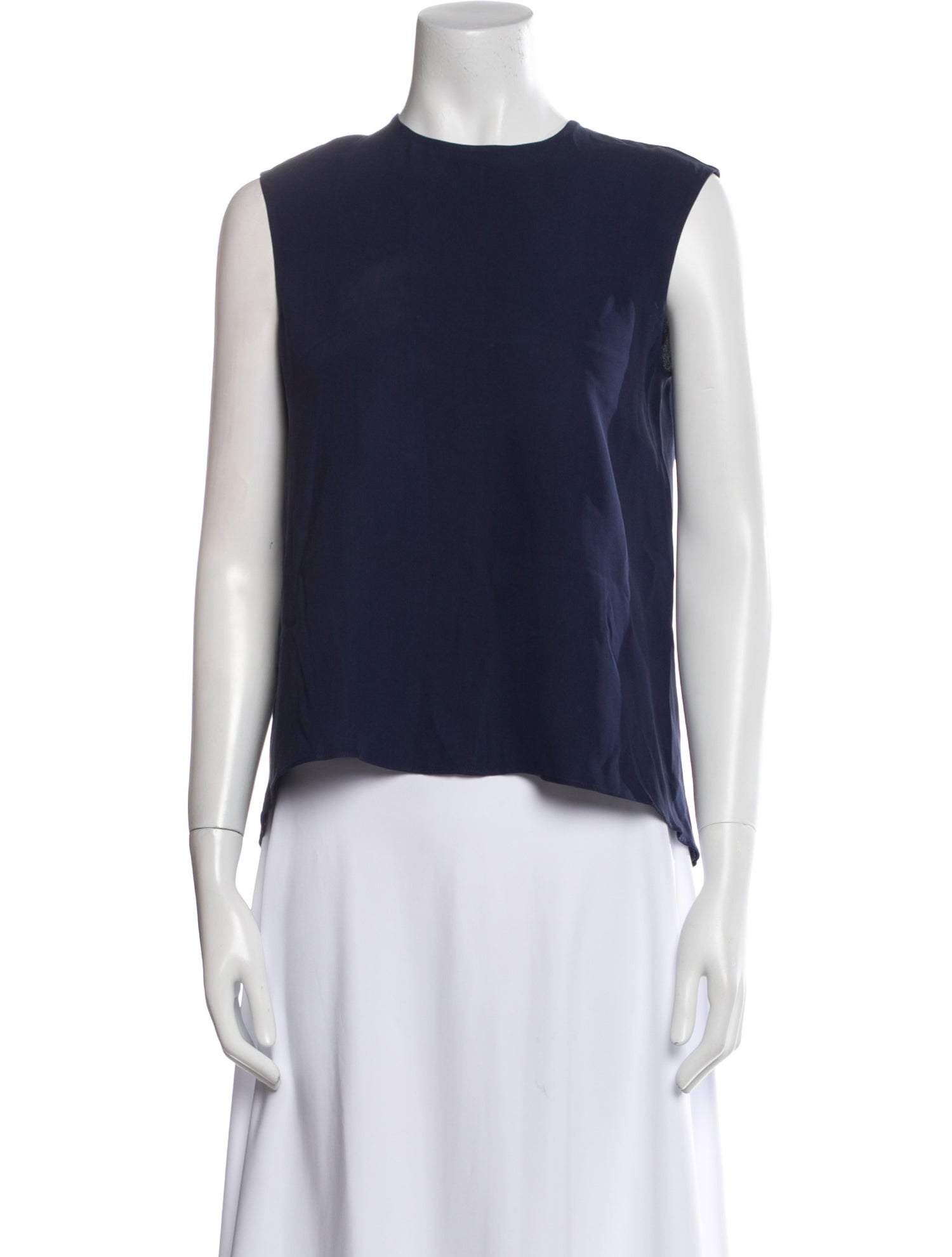 CH Carolina Herrera Silk Crew Neck Top