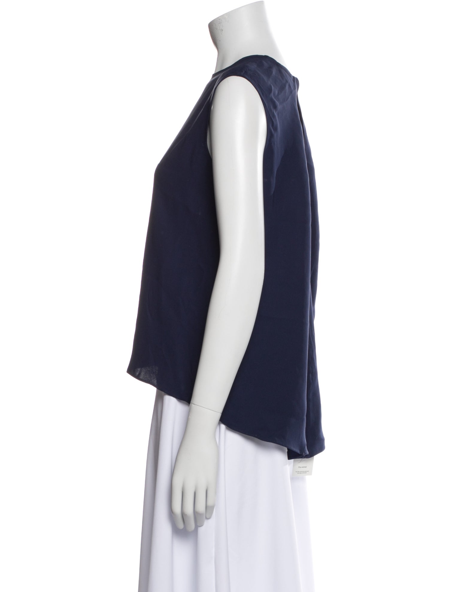CH Carolina Herrera Silk Crew Neck Top