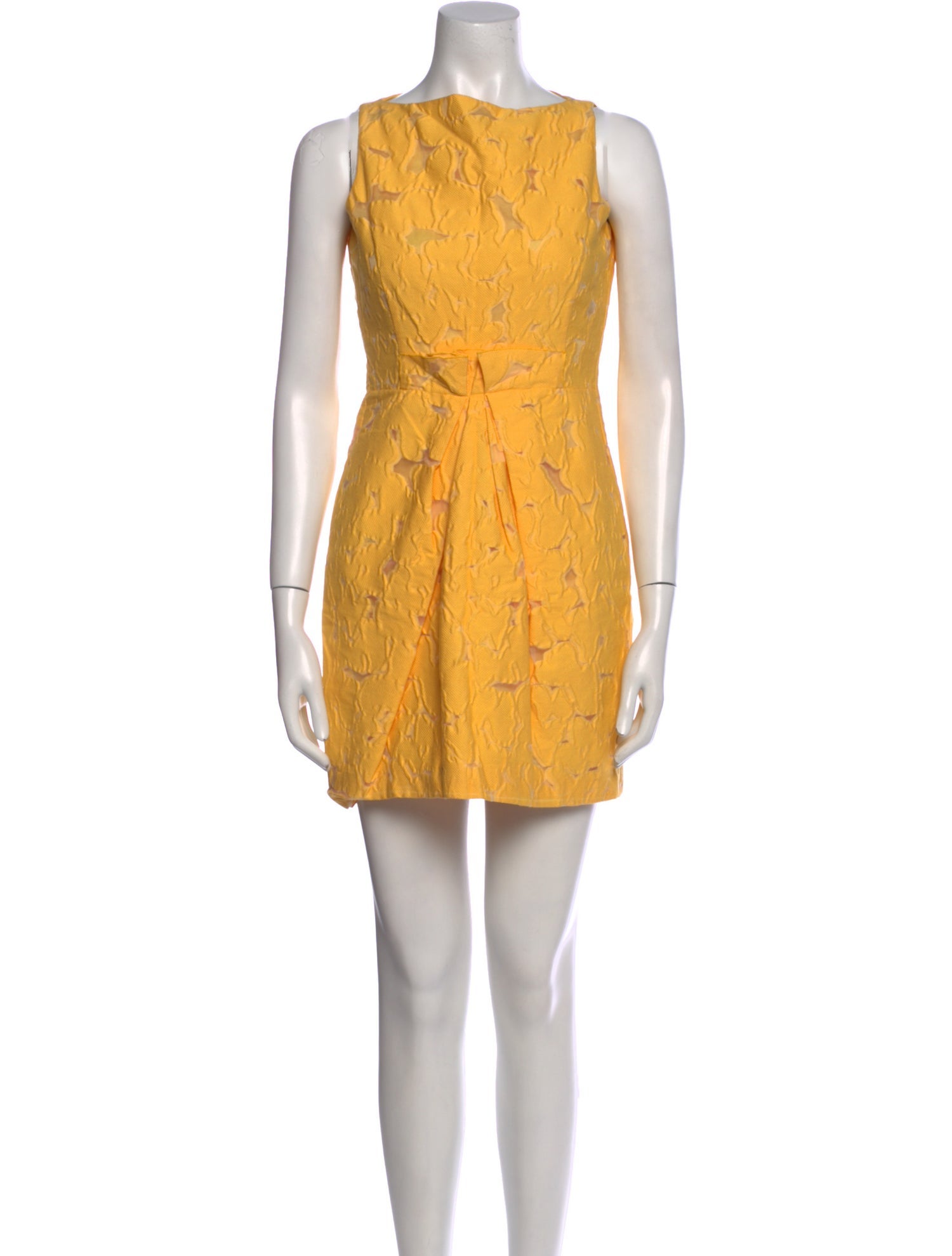 CH Carolina Herrera Bateau Neckline Mini Dress