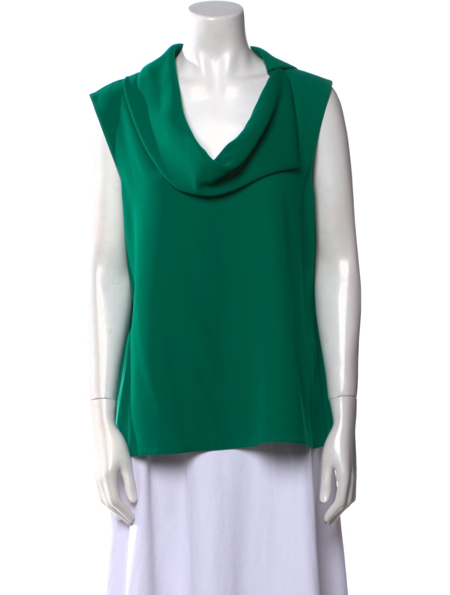 CH Carolina Herrera Cowl Neck Sleeveless Blouse