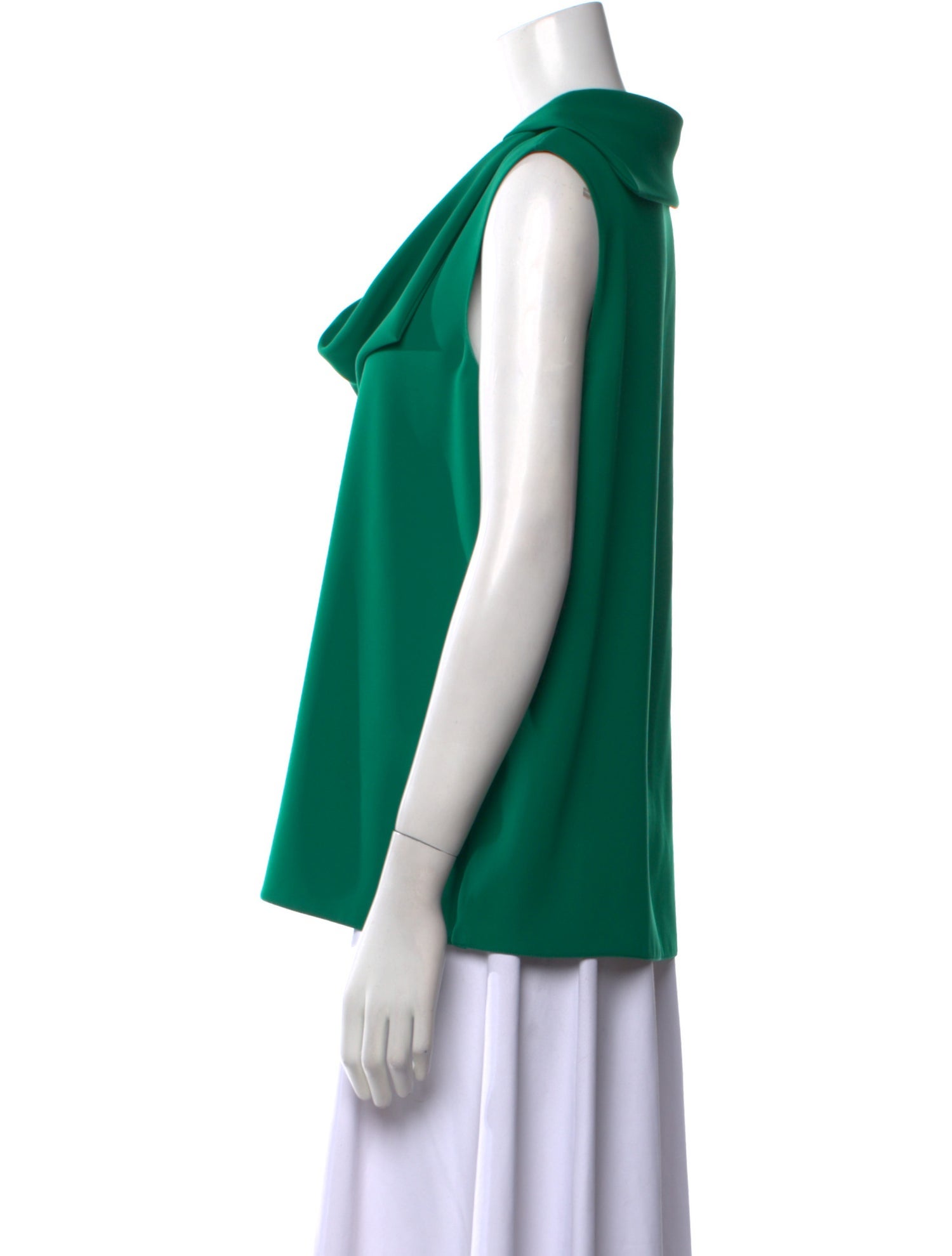 CH Carolina Herrera Cowl Neck Sleeveless Blouse