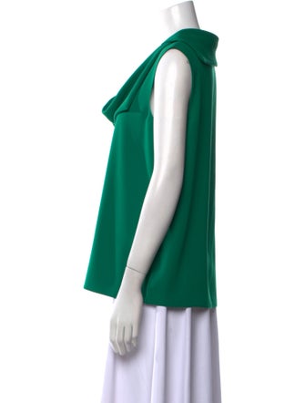 CH Carolina Herrera Cowl Neck Sleeveless Blouse