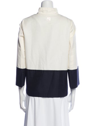 CH Carolina Herrera Striped Denim Jacket