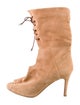 CH Carolina Herrera Suede Lace-Up Boots