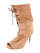 CH Carolina Herrera Suede Lace-Up Boots