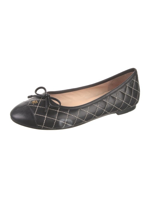 CH Carolina Herrera Leather Printed Ballet Flats