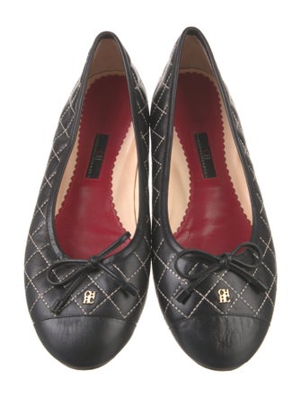 CH Carolina Herrera Leather Printed Ballet Flats