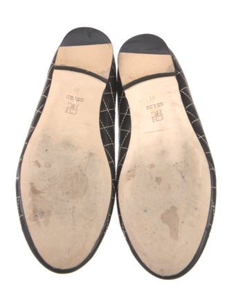CH Carolina Herrera Leather Printed Ballet Flats