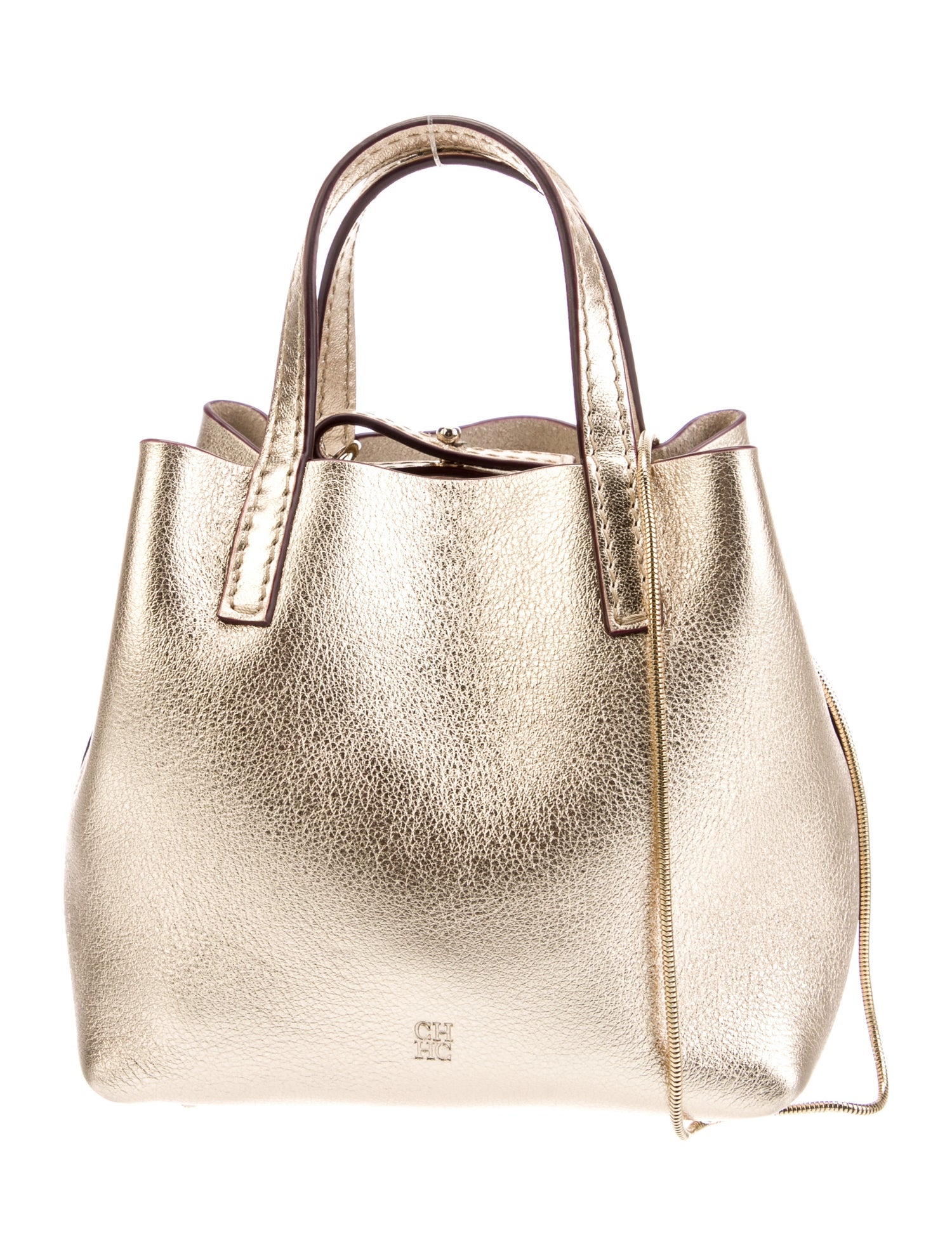 CH Carolina Herrera Leather Top Handle Bag