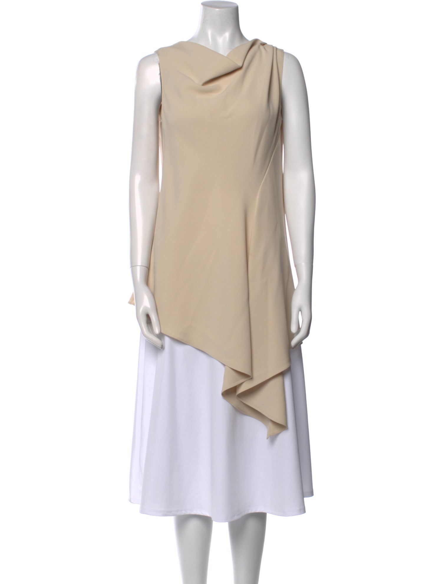 CH Carolina Herrera Cowl Neck Sleeveless Tunic