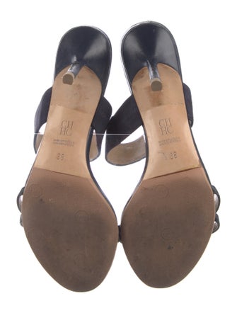 CH Carolina Herrera Leather Slides