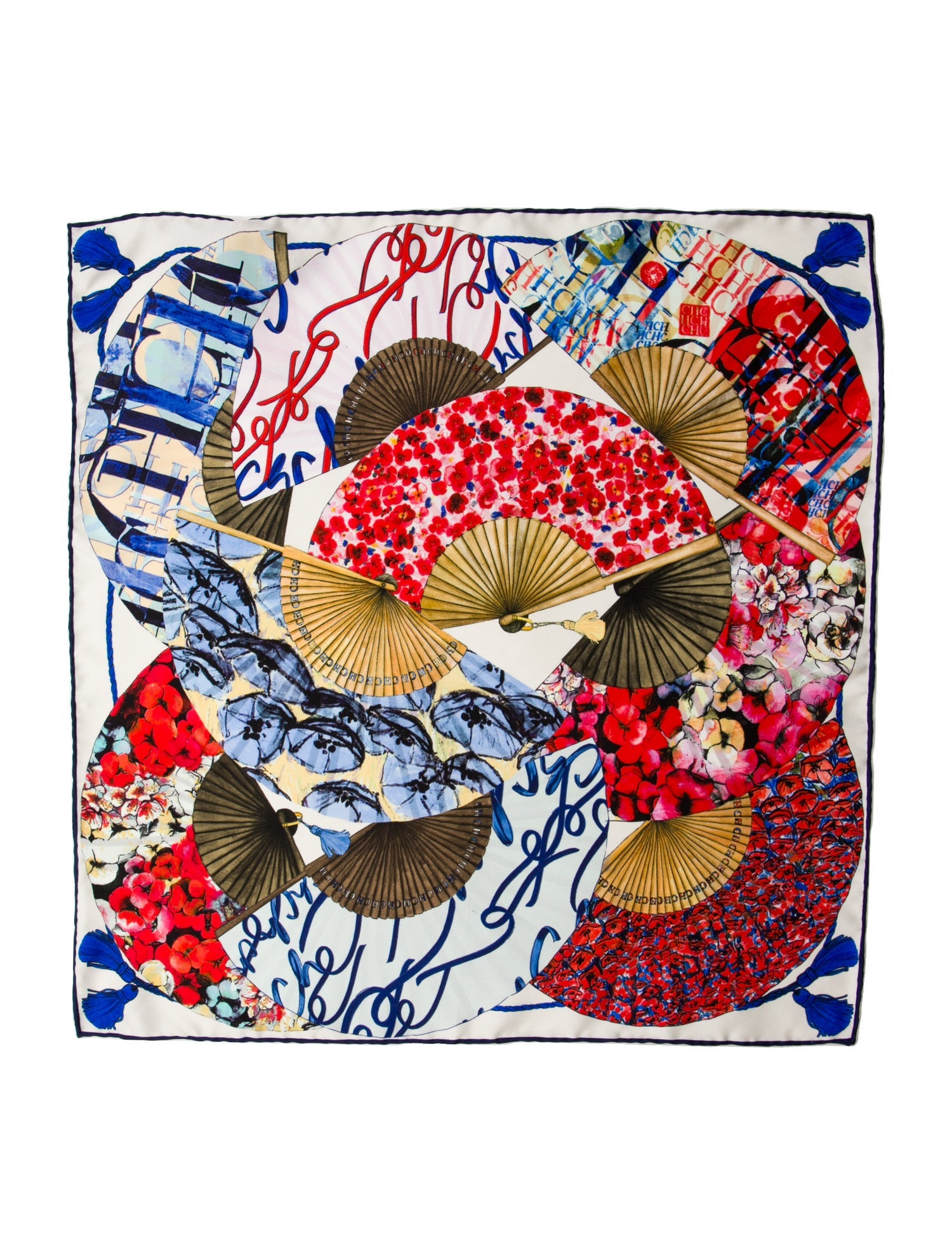 CH Carolina Herrera Silk Printed Scarf w/ Tags