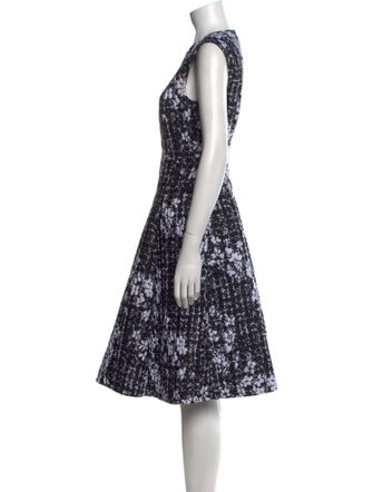 CH Carolina Herrera Floral Print Midi Length Dress