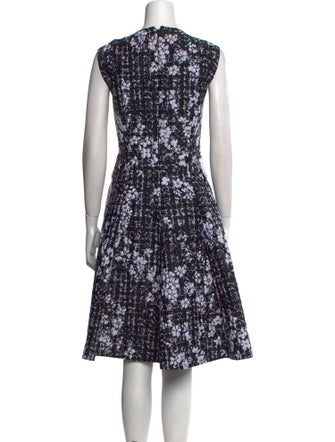 CH Carolina Herrera Floral Print Midi Length Dress