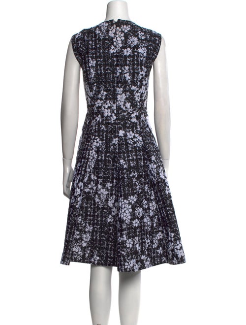 CH Carolina Herrera Floral Print Midi Length Dress