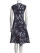 CH Carolina Herrera Floral Print Midi Length Dress