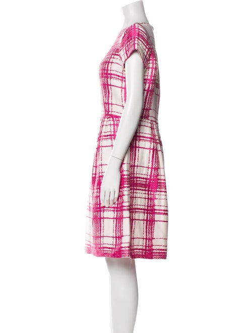 CH Carolina Herrera Plaid Print Knee-Length Dress