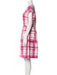 CH Carolina Herrera Plaid Print Knee-Length Dress