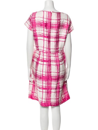 CH Carolina Herrera Plaid Print Knee-Length Dress