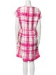 CH Carolina Herrera Plaid Print Knee-Length Dress